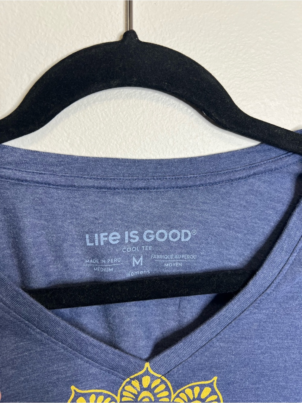 LIFE IS GOOD Celestial Sun and Moon V Neck Cool Tee size Medium - Picture 3 of 7